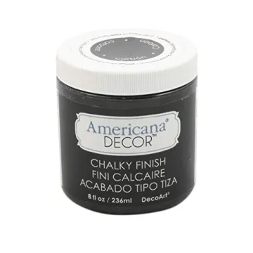 DecoArt Chalky Finish Paint 8oz Carbon Gray for DIY