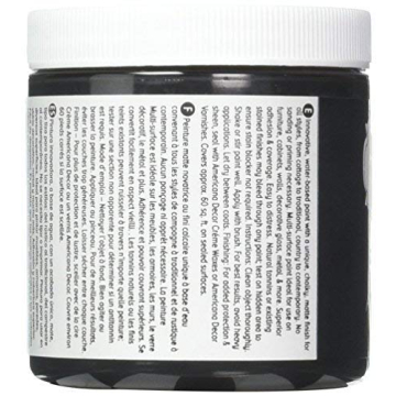 DecoArt Chalky Finish Paint 8oz Carbon Gray for DIY