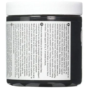 DecoArt Chalky Finish Paint 8oz Carbon Gray for DIY