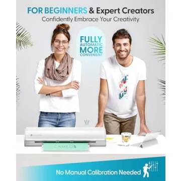 Silhouette Cameo 5 Bundle - Professional Vinyl Cutter Machine, 24 Adhesive Vinyl Rolls & AutoBlade - Includes Roll Feeder, Designer Edition Software & 50 Free Designs (Black)