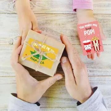 Joyseller Pack of 35 Valentines Day Cards for Kids School | 7 Assorted Designs of Valentines Cards with 35 Scented Stickers & 35 Envelops | Valentines Gifts for Boys Girls Classroom Exchange