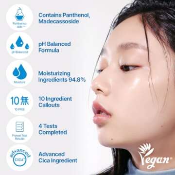 ETUDE SoonJung Cica Calming Ampoule Essence 50ml(1.69fl.oz) | Intensive Hydrating & Soothing Ampoule Essence for Sensitive Skin | Korean Skin Care