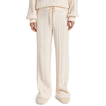 PJ Salvage Women's Oatmeal Chenille Lounge Pants XL Comfort