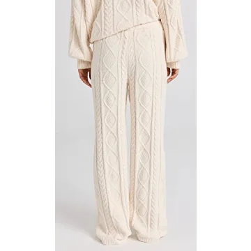 PJ Salvage Women's Oatmeal Chenille Lounge Pants XL Comfort