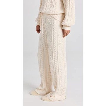 PJ Salvage Women's Oatmeal Chenille Lounge Pants XL Comfort