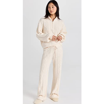 PJ Salvage Women's Oatmeal Chenille Lounge Pants XL Comfort