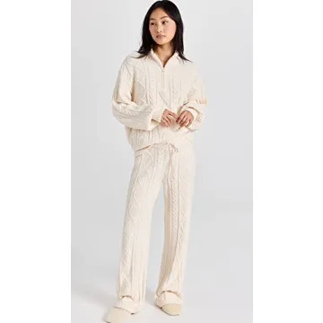 PJ Salvage Women's Oatmeal Chenille Lounge Pants XL Comfort