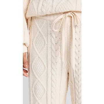 PJ Salvage Women's Oatmeal Chenille Lounge Pants XL Comfort