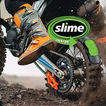 Slime 10004 Dirt Bike Tube Puncture Repair Sealant, Prevent and Repair, suitable for all Dirt Bikes ...