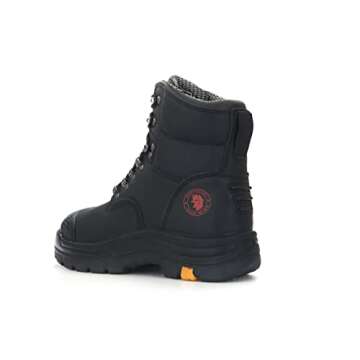 ROCKROOSTER 8" Men’s Steel Toe Work Boots - Comfort and Safety Combined