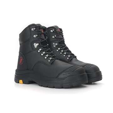 ROCKROOSTER Men's Steel Toe Work Boots for Safety