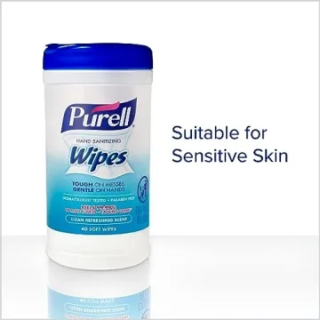 PURELL Hand Sanitizing Wipes, Clean Scent, 40 Count Canister