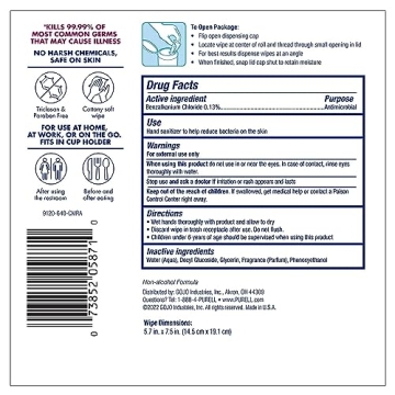 PURELL Hand Sanitizing Wipes, Clean Scent, 40 Count Canister