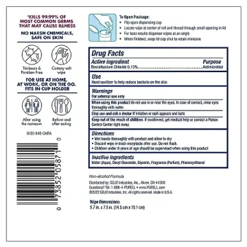 PURELL Hand Sanitizing Wipes, Clean Scent, 40 Count Canister