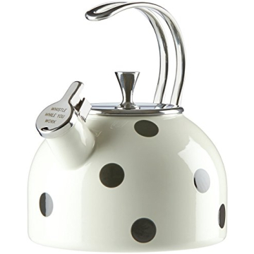 Kate Spade New York Black Deco Kettle, 3.80 LB, Scatter Dot