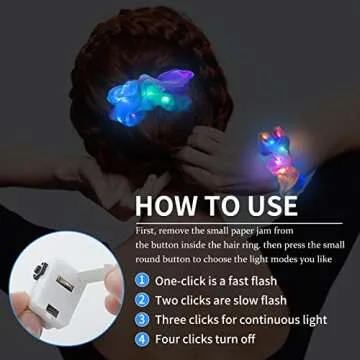 24 Pcs Light Up Scrunchies, LED Scrunchies Hair Bands, Neon Scrunchies Elastic Glow in the Dark Srunchies Rave Accessories for Women Birthday Halloween Christmas New Year