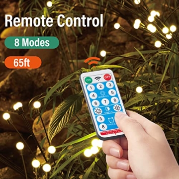 Sachie Solar Garden Lights with Remote Control, 8 Modes