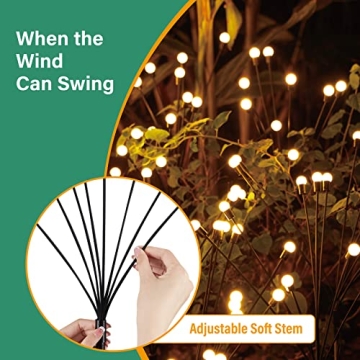 Sachie Solar Garden Lights with Remote Control, 8 Modes