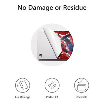 Toxxos Console and Controller Skins Cover for PS5 - Full Set of Red and Black Spider Skin Accessories