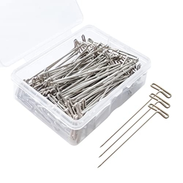 T Pins - 50 Pack of 2 inch T-Pins for Wigs, Crafts, and Sewing Needs