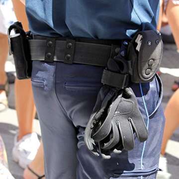 WILLBOND 8 Pcs Belt Keeper Nylon Double Snaps Duty Keeper for 2"-2.25" Belt Outdoor Sports Tactical Belt Fixing Accessories