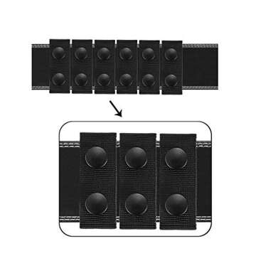 WILLBOND 8 Pcs Belt Keeper Nylon Double Snaps Duty Keeper for 2"-2.25" Belt Outdoor Sports Tactical Belt Fixing Accessories