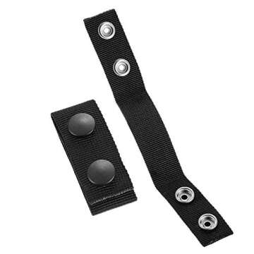WILLBOND 8 Pcs Belt Keeper Nylon Double Snaps Duty Keeper for 2"-2.25" Belt Outdoor Sports Tactical Belt Fixing Accessories
