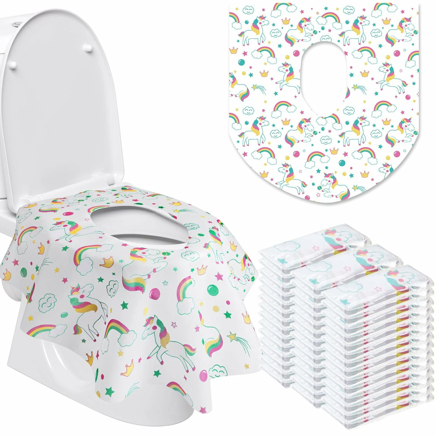 Unicorn Potty Seat Covers - Waterproof & Convenient
