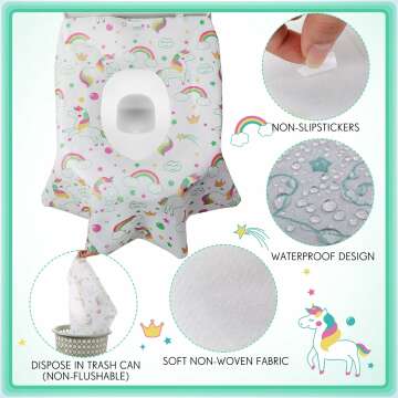 Unicorn Potty Seat Covers - Waterproof & Convenient