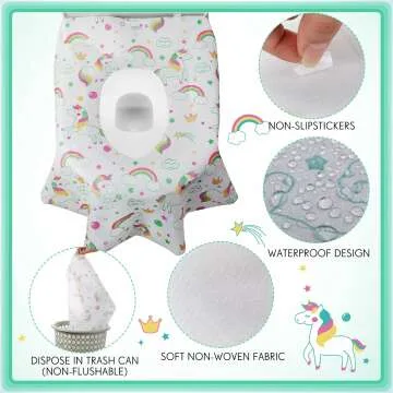 Unicorn Potty Seat Covers - Waterproof & Convenient
