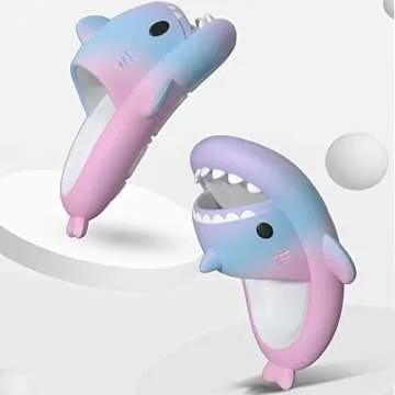 XPKWS Shark Slides for Women and Men Unisex Cloud Slippers Adult Novelty Beach Sandals with Thick So...