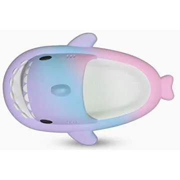 XPKWS Shark Slides for Women and Men Unisex Cloud Slippers Adult Novelty Beach Sandals with Thick Sole (PBP,10-10.5 Women/9-9.5 Men,4243)