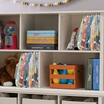 TrueLux 10 Pack Colored Double-Layer Mesh Zipper Pouch Bags, Nylon Building Block Sets Toy Storage & Organization, Breathable See Through (5Pcs A4+5Pcs A5) Pouch with Handle for School Office Games