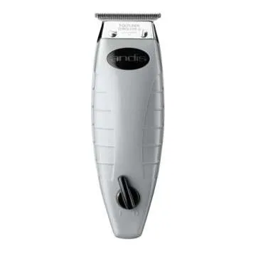 Andis 74000 Professional Corded/ Cordless Hair & Beard Trimmer, T-Outliner Blade Trimmer, Zero Gapped, Close Cutting Carbon Steel T-Blade Trimmer, Grey