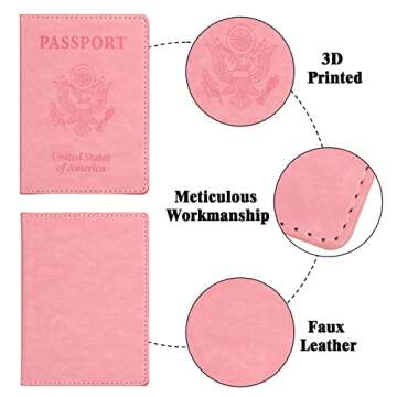 Labato Passport Holder Women Travel Document Organizer