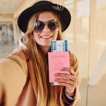 Labato Passport Holder Women Travel Document Organizer