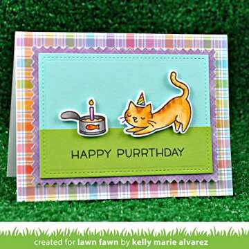 Lawn Fawn Clear Stamps Meow You Doin' for Crafting Fun