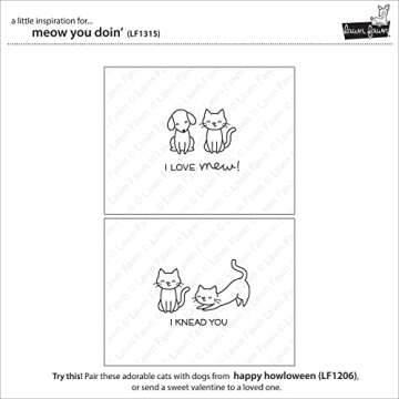 Lawn Fawn Clear Stamps Meow You Doin' for Crafting Fun