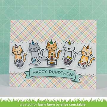 Lawn Fawn Clear Stamps Meow You Doin' for Crafting Fun