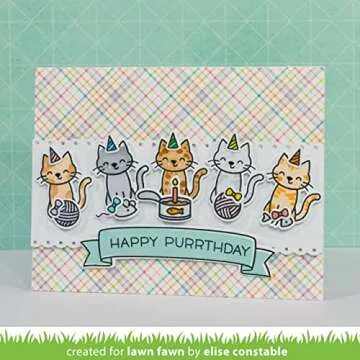 Lawn Fawn Clear Stamps Meow You Doin' for Crafting Fun