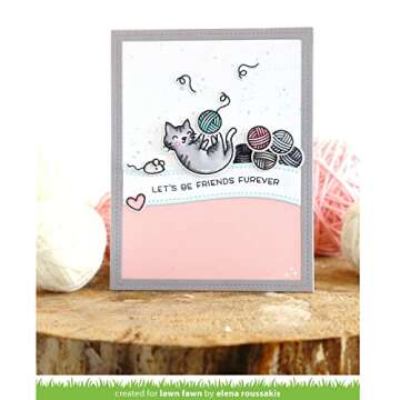 Lawn Fawn Clear Stamps Meow You Doin' for Crafting Fun