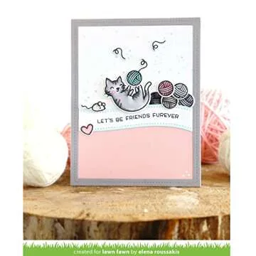 Lawn Fawn Clear Stamps Meow You Doin' for Crafting Fun