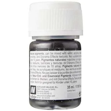 Vallejo - Pigment FX Soot & Ashes Effect | Wide Range of Effects Caused by the Climate and Geographic Conditions | Contains 4 Bottles x 35 ml (1.18 fl.oz.)