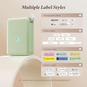 NIIMBOT Label Maker Machine D110 Label Printer Tape Included Portable Wireless Connection Multiple T...