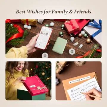 NIIMBOT Label Maker Machine D110 Label Printer Tape Included Portable Wireless Connection Multiple Templates Available for Phone Easy to Use for Office Home Organization Rechargeable Green