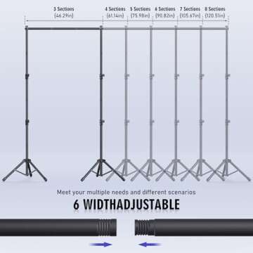 Eocnrhe Backdrop Stand Kit - Adjustable, Versatile
