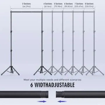 Eocnrhe Backdrop Stand Kit - Adjustable, Versatile