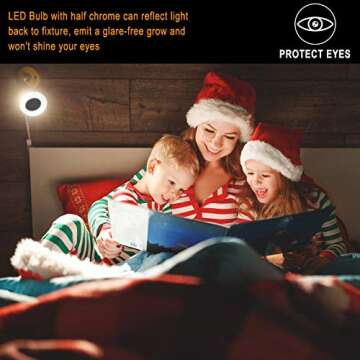 KarlunKoy Half Chrome Light Bulb,6W (60W Equivalent) Dimmable LED Edison Bulb,G80/G25 Globe Shape De...