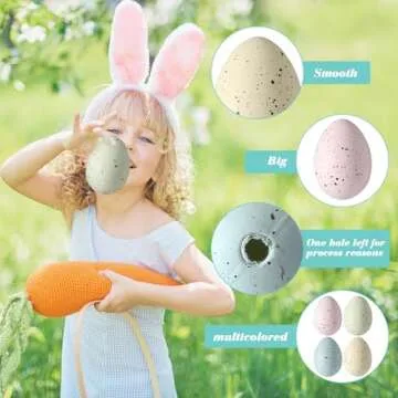 SiliFine 36 Pcs Easter Speckled Eggs Plastic Speckled Eggs Bowl and Vase Filler Faux Chicken Eggs for DIY Spring Displays and Easter Decorations (Cute Color)