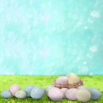 SiliFine 36 Pcs Easter Speckled Eggs Plastic Speckled Eggs Bowl and Vase Filler Faux Chicken Eggs for DIY Spring Displays and Easter Decorations (Cute Color)